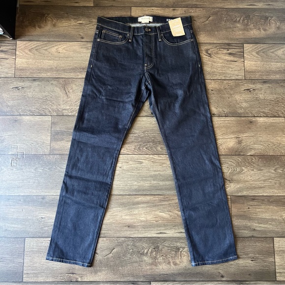 Madewell Men's Japanese Selvedge Denim Straight Jeans Dark Wash